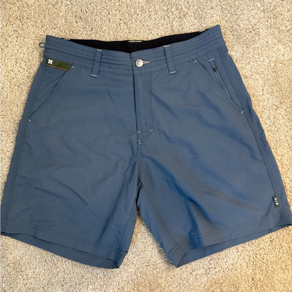 Howler Brothers Slate Blue Flat Front Shorts